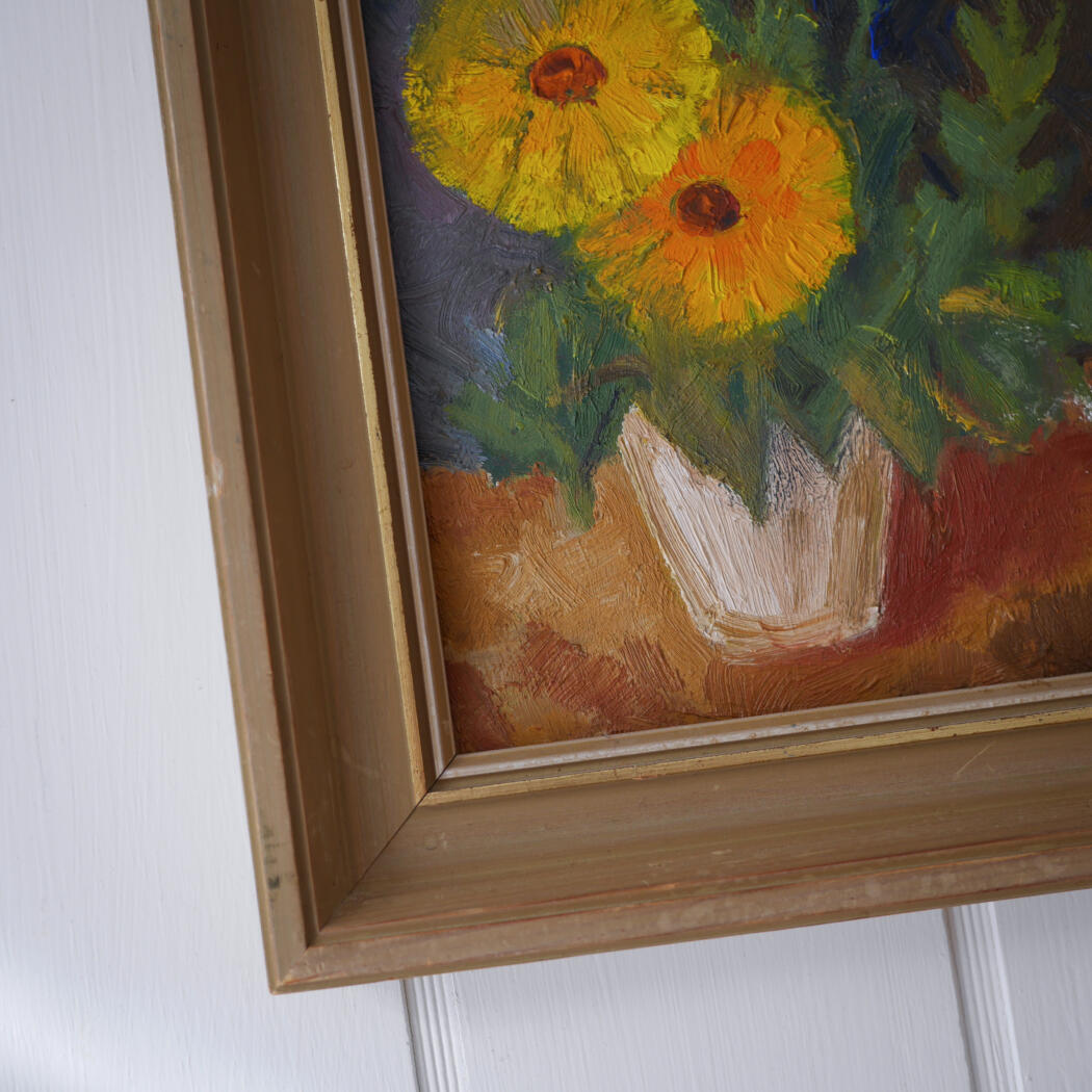 Lille Maleri med Gule Blomster 3