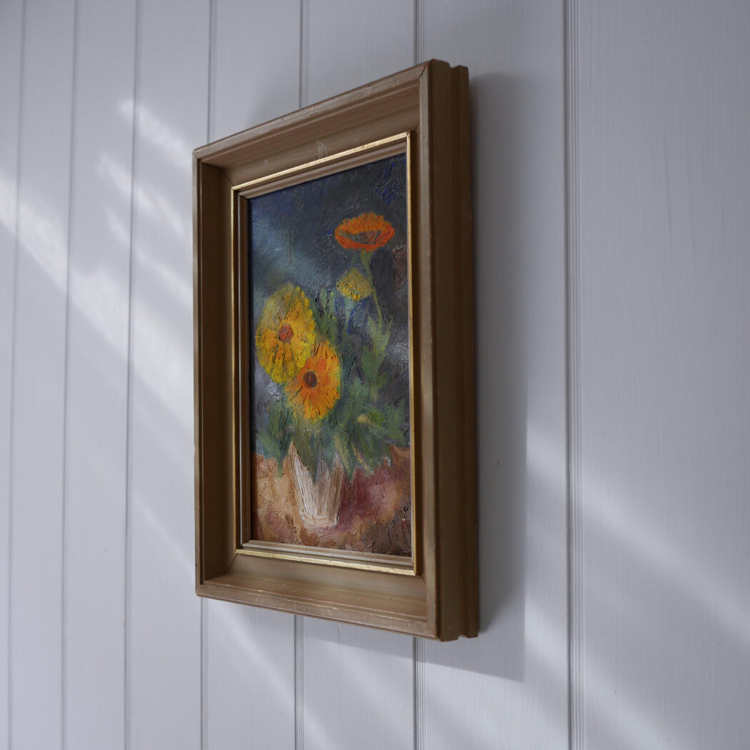 Lille Maleri med Gule Blomster 6