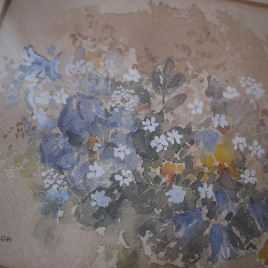 Lyst Akvarel Blomsterbillede 4