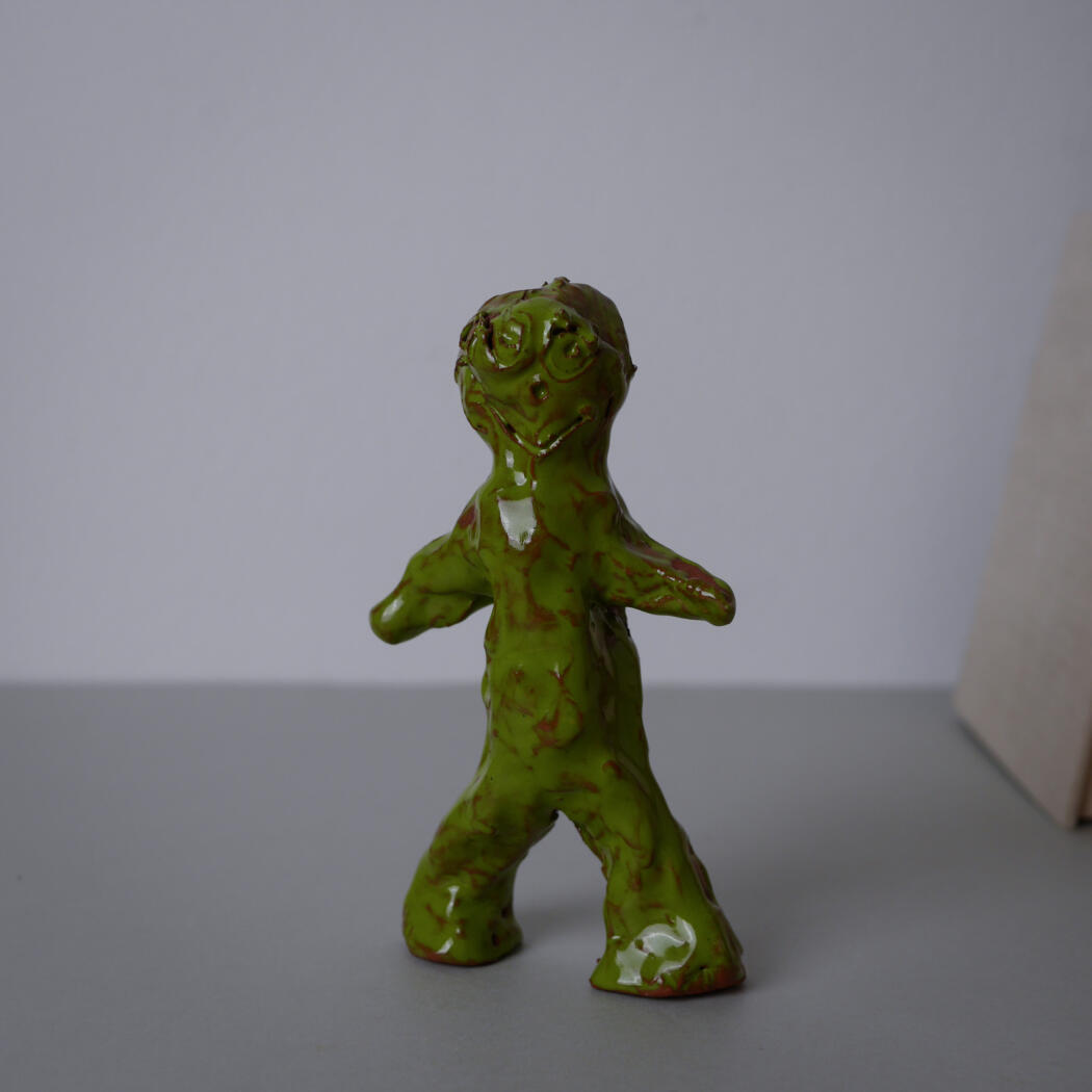 Håndlavet Grøn Keramik Figur 1