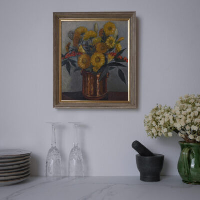 Maleri med Gule Blomster