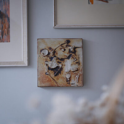 Abstrakt Beige & Brunt Relief