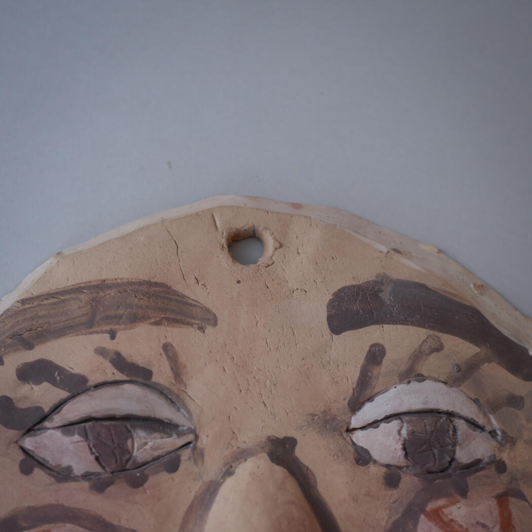 Rund Håndlavet Keramik Maske 5
