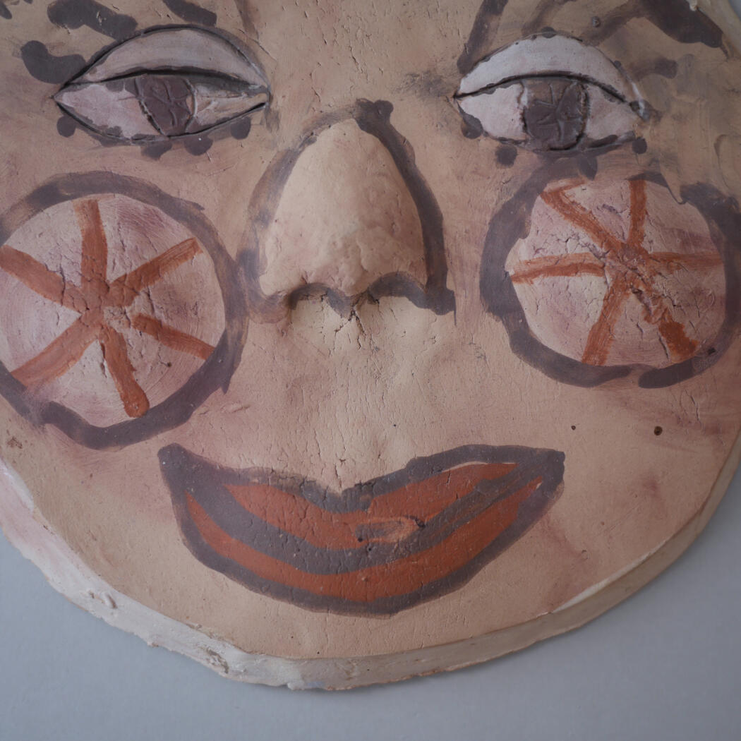 Rund Håndlavet Keramik Maske 6