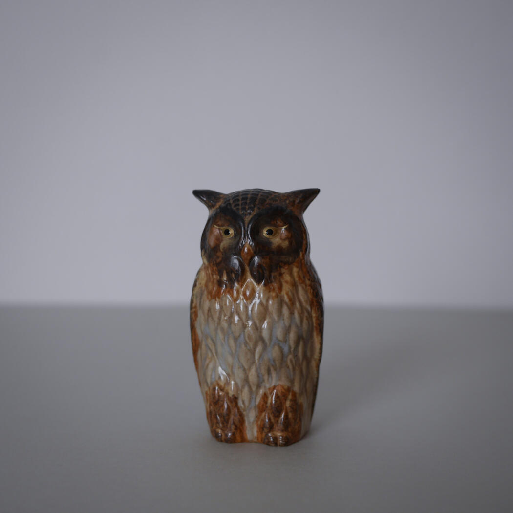 Brun Håndmalet Porcelænsugle 1