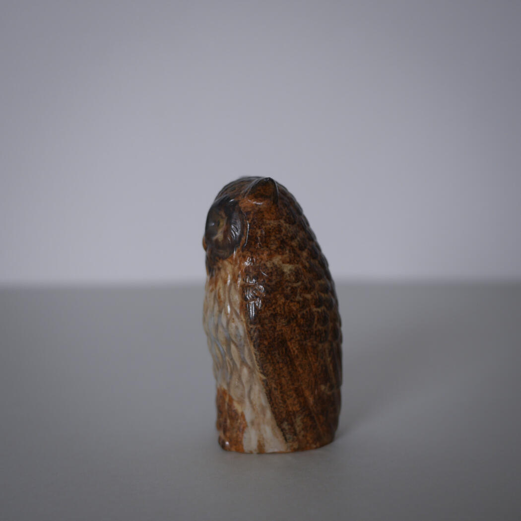 Brun Håndmalet Porcelænsugle 2