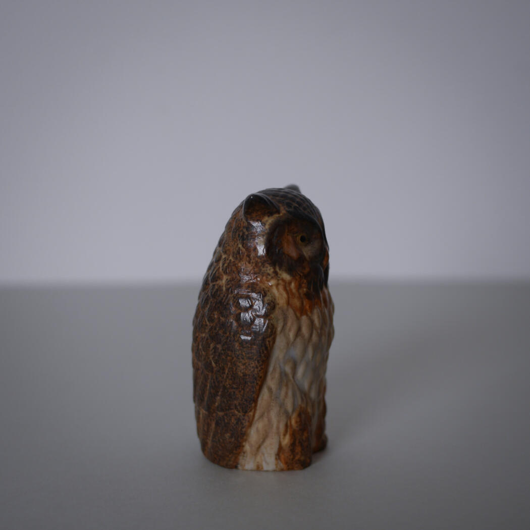 Brun Håndmalet Porcelænsugle 4
