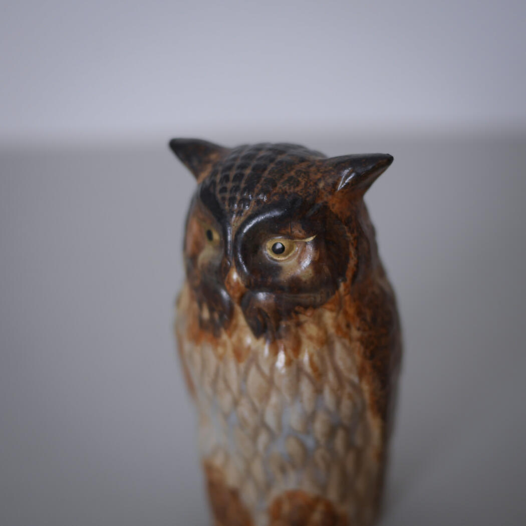 Brun Håndmalet Porcelænsugle 5