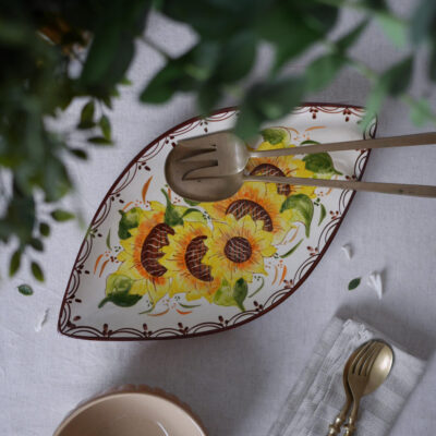 Ældre Retrofad med Solsikker