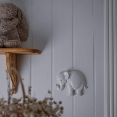 Lille Hvid Elefant til Væg