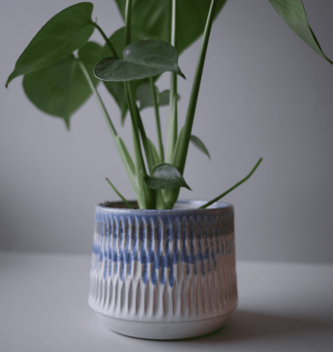 Blå blomsterkrukke 3