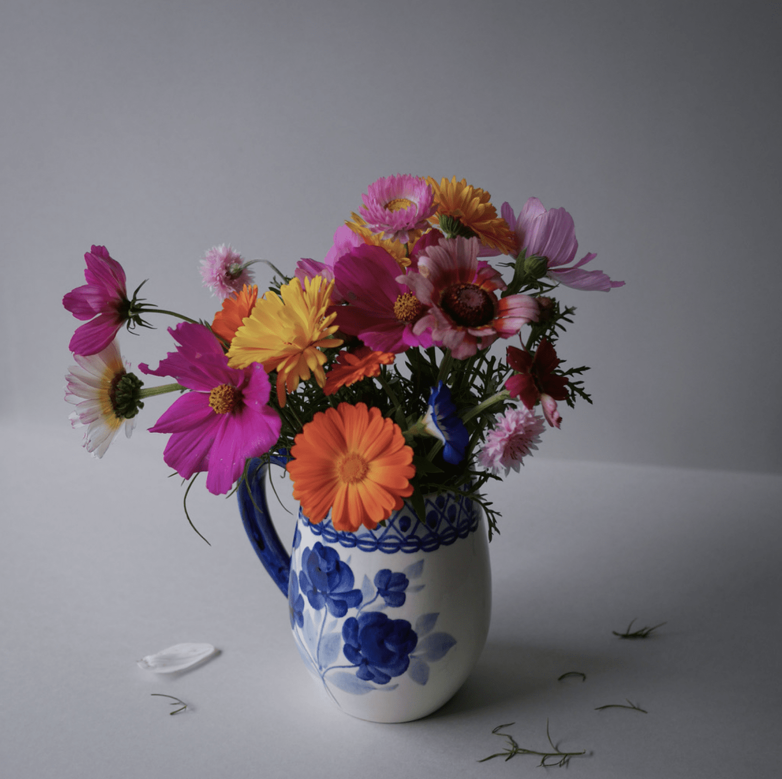 Stort krus med blomster 1