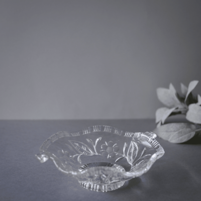Blomstret Glasskål