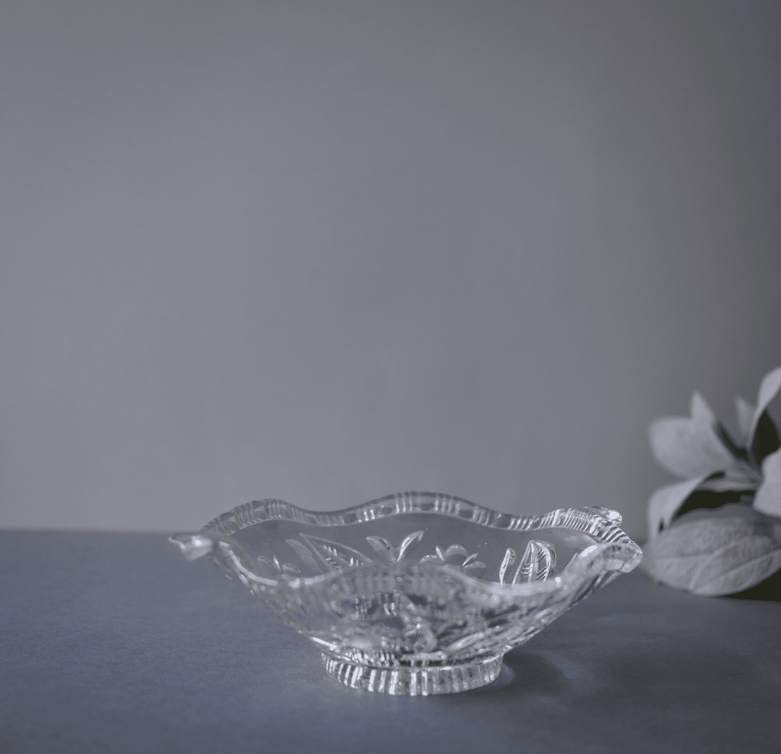 Blomstret Glasskål 2
