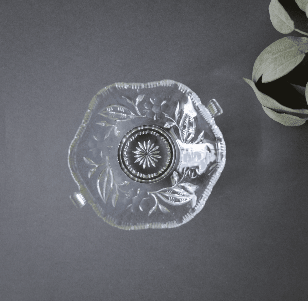 Blomstret Glasskål 4