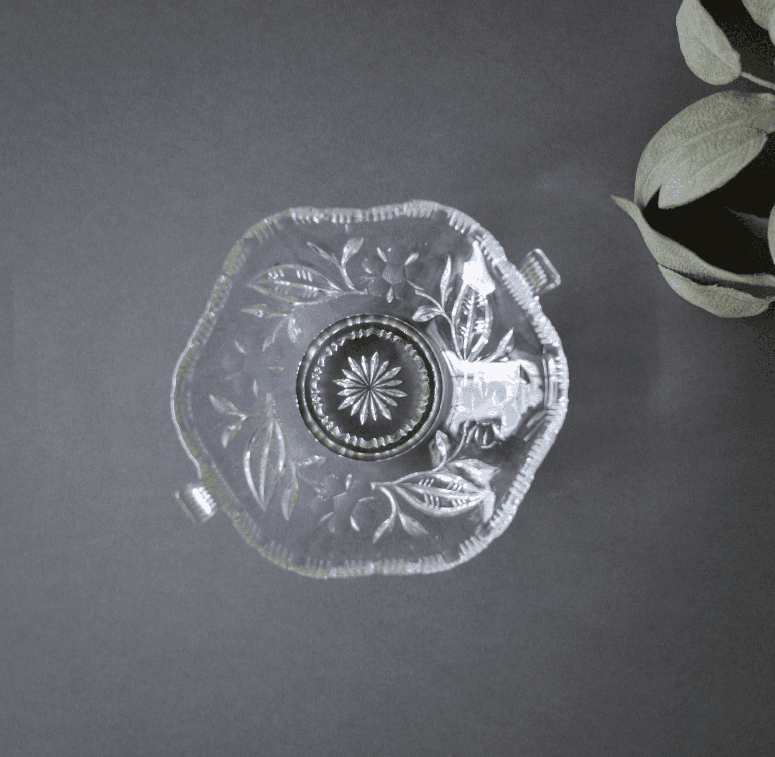 Blomstret Glasskål 2