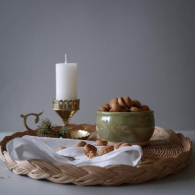 Grøn vintage Keramikskål